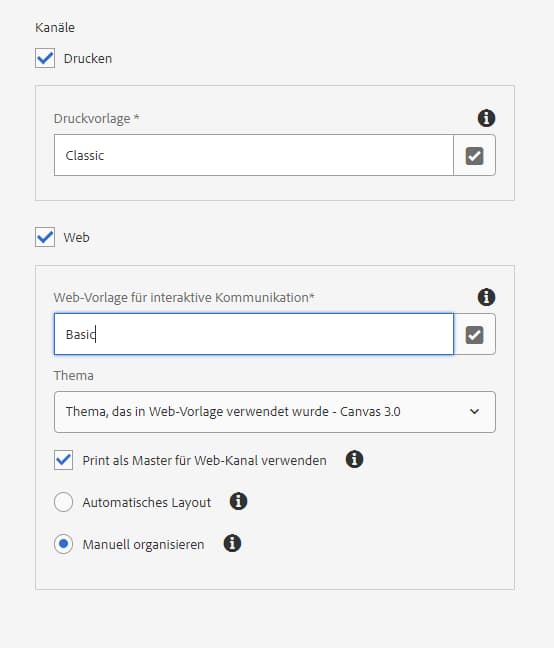 IC-Optionen erstellen