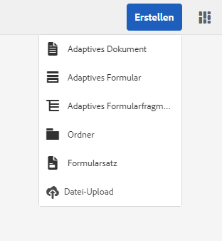 Dateien von der Option „Lokaler Speicher“ unter „Erstellen“