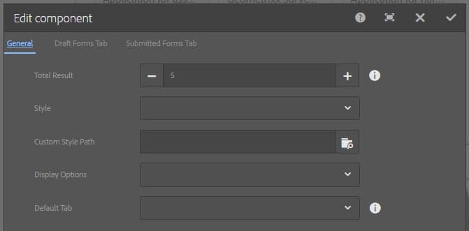 Komponente „Drafts Submissions“