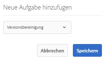 Versionsbereinigung hinzufügen