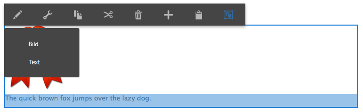 Ein bestimmter Editor für Bearbeitung im Kontext