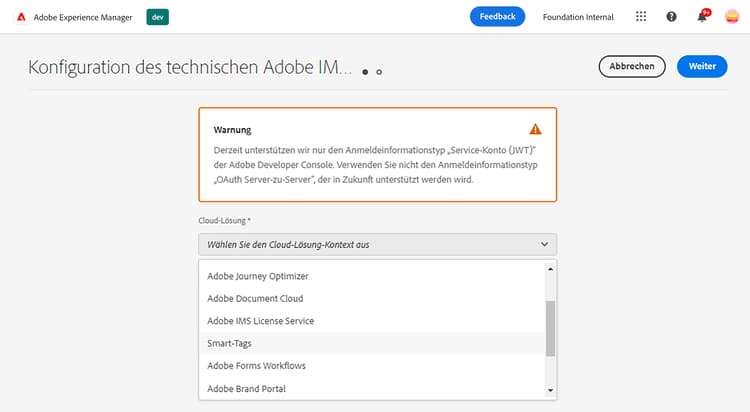 Integrieren von AEM mit anderen Lösungen