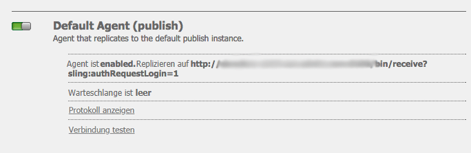 Konfigurieren des Replikationsagenten