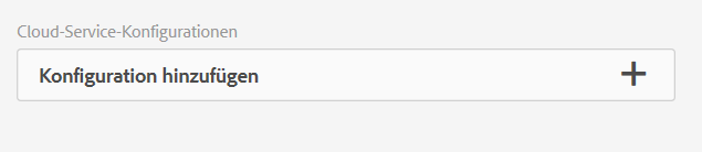 Konfiguration hinzufügen