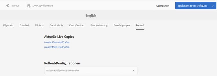 Registerkarte „Blueprint“