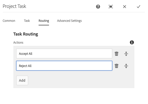 Registerkarte „Routing“