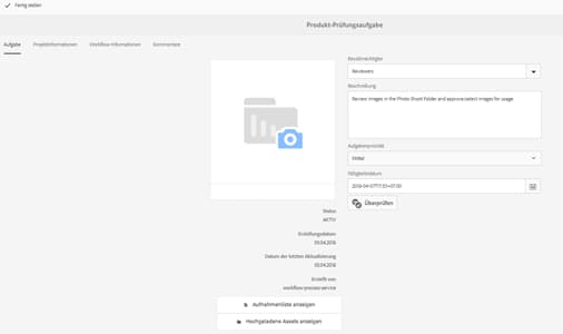 Beginnen mit dem Überprüfen der Assets