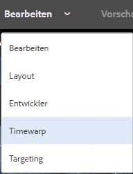 Timewarp in der Modusauswahl auswählen