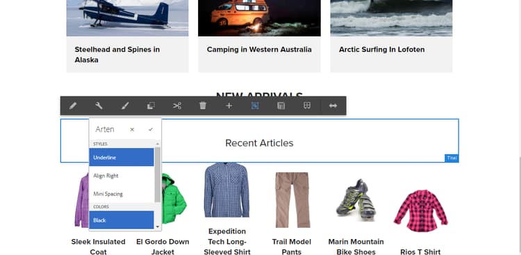 Auswählen von Stilen