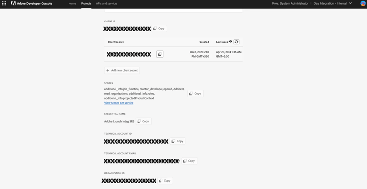 OAuth-Anmeldedaten in der Developer Console