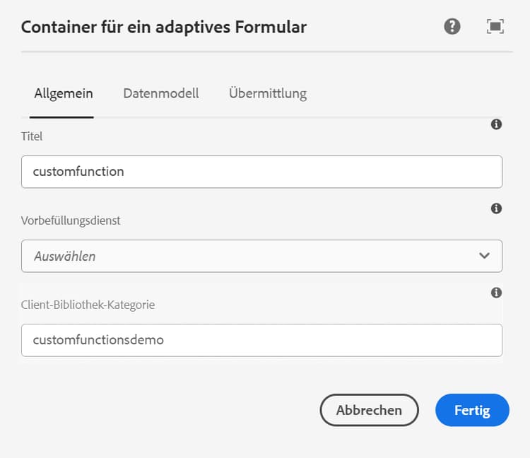 Hinzufügen der benutzerdefinierten Funktion zur Client-Bibliothek