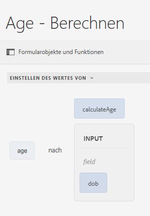 Benutzerdefinierte Funktion „Alter berechnen“ im Regeleditor