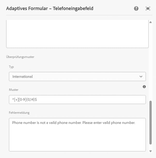 Überprüfungsmuster für E-Mail-Adressen