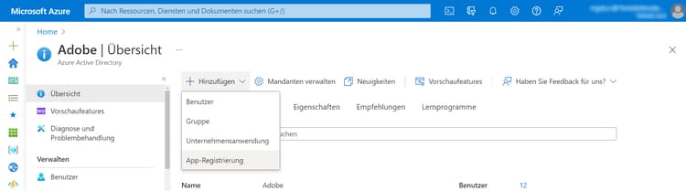 App-Registrierung