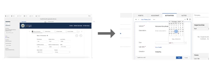 Registerkarte Aktivitäten