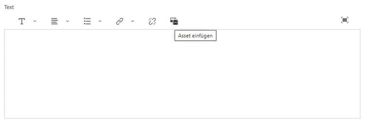 Inhaltsfragmente – Asset einfügen