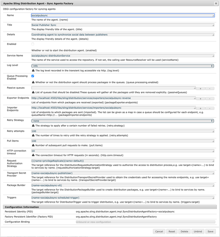 Apache Sling Distribution Agent