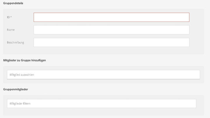 Formular „Gruppendetails“