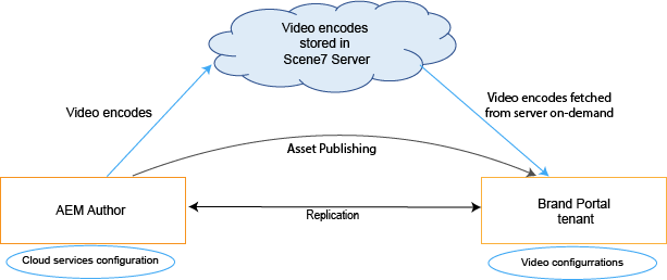 Videokodierungen werden aus der Cloud abgerufen.
