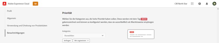 Benachrichtigungspriorität