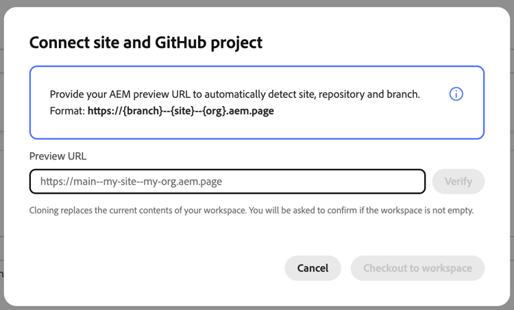 Verbindung zum GitHub-Projekt herstellen