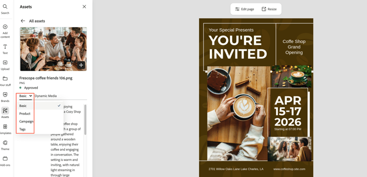 Assets-Metadaten in Content Advisor anzeigen
