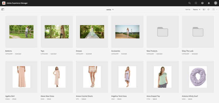 Cockpit – Produktkatalog