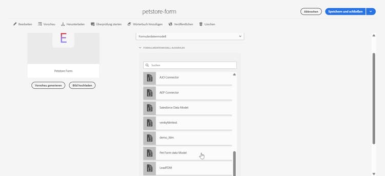 Auswählen des FDM