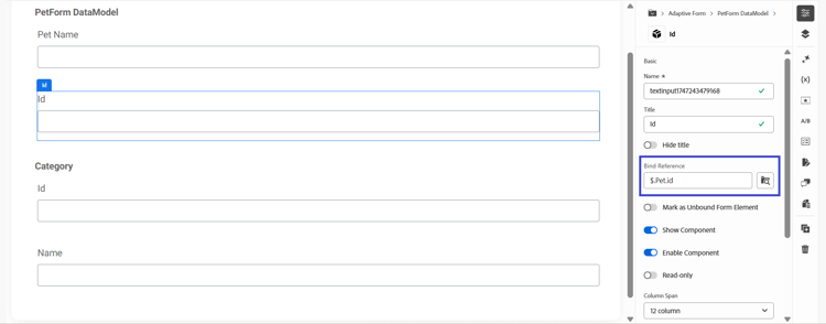 Automatische Datenbindung