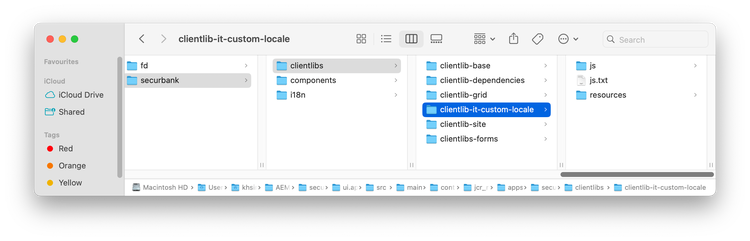 Einfügen von clientlib-it-custom-locale