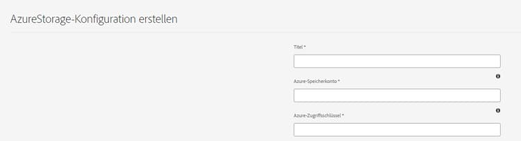 Azure Storage-Konfiguration