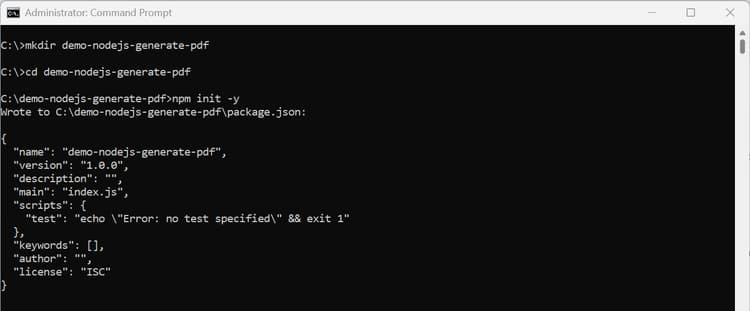 Neues Node-JS-Projekt erstellen