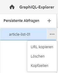 GraphiQL – URL kopieren