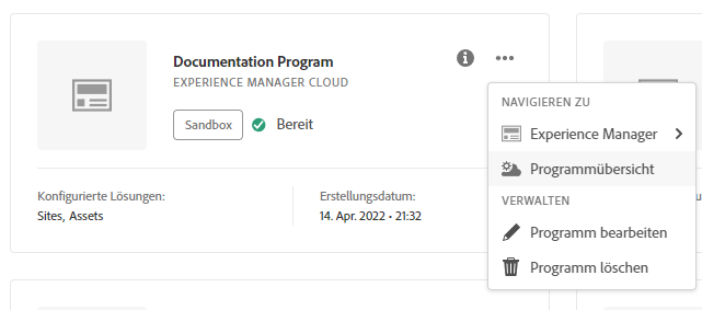 Programmübersicht