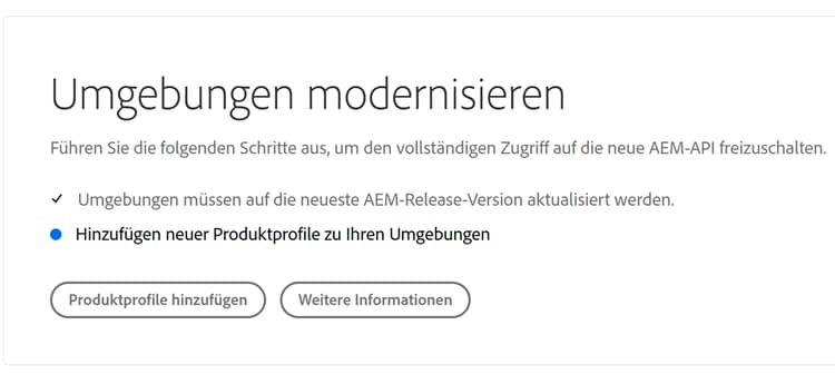 Modernisieren von Produktprofilen