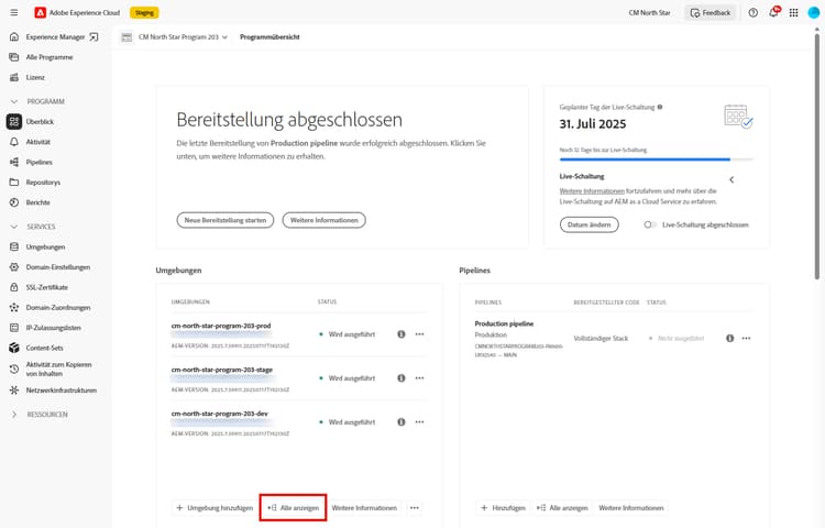 Option „Alle anzeigen“
