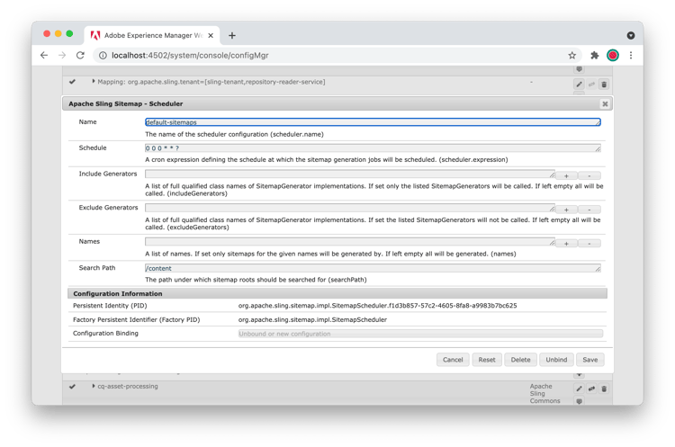 Apache Sling Sitemap – Planung