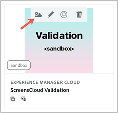 Das Symbol für die Übersichtsseite von Cloud Manager wird ganz links in der Symbolleiste angezeigt.