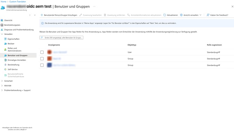 OIDC-Gruppe hinzufügen