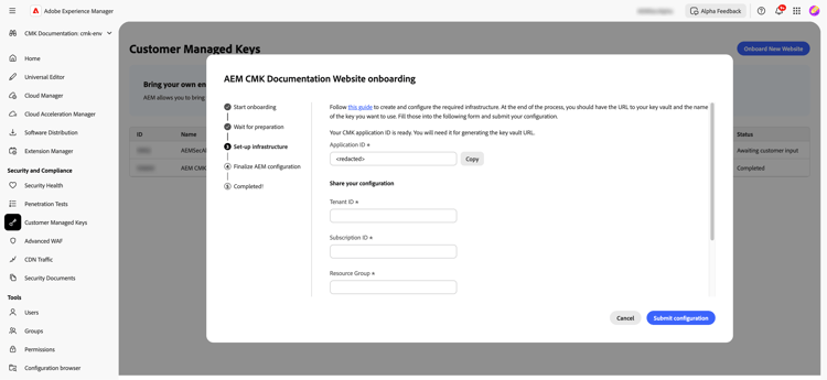 Die Entra-Anwendungs-ID wird von Adobe bereitgestellt