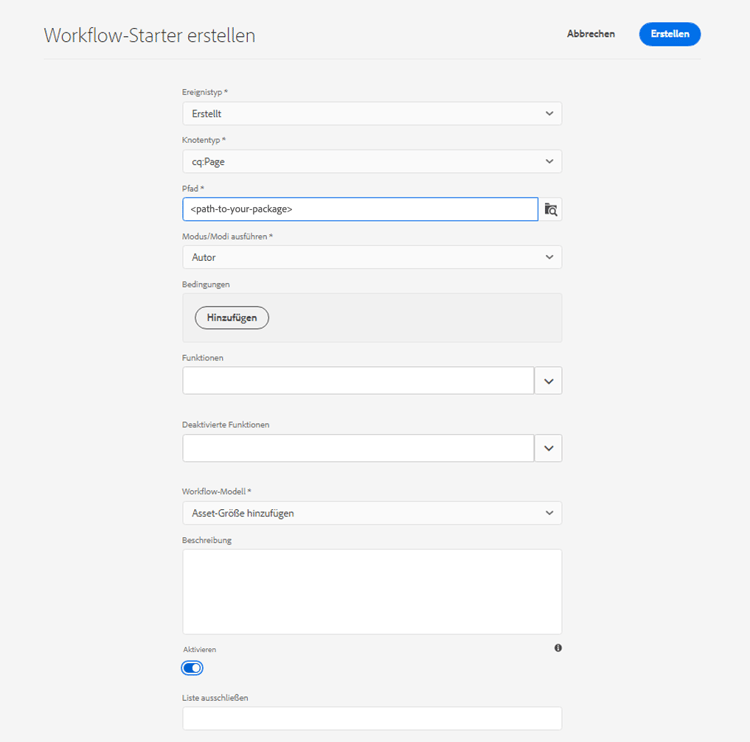 Weiterleitungs-Workflow
