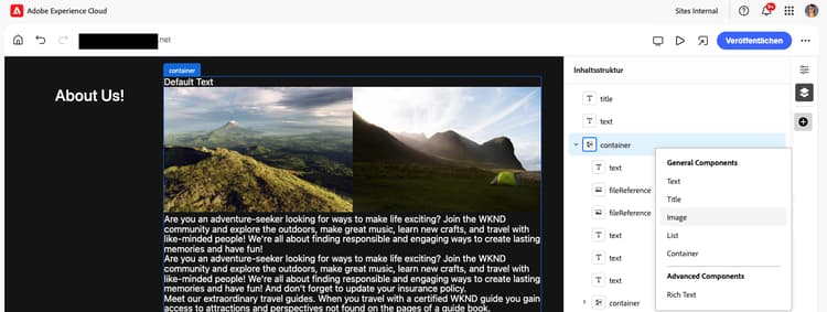 Auswählen des Symbols „Hinzufügen“