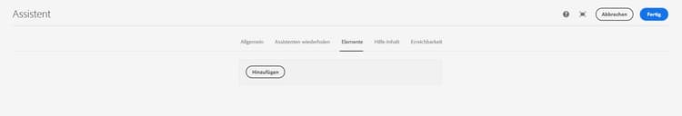Registerkarte „Elemente“