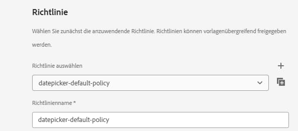 Richtlinie für Datumsauswahl-Vorlagen