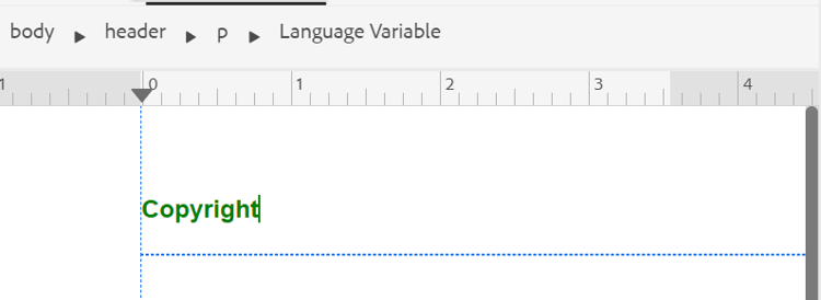Variable in den Kopfzeilenbereich einfügen