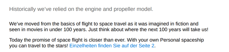 Deutsche Ausgabe eines Querverweises in einem Absatz" width ="800