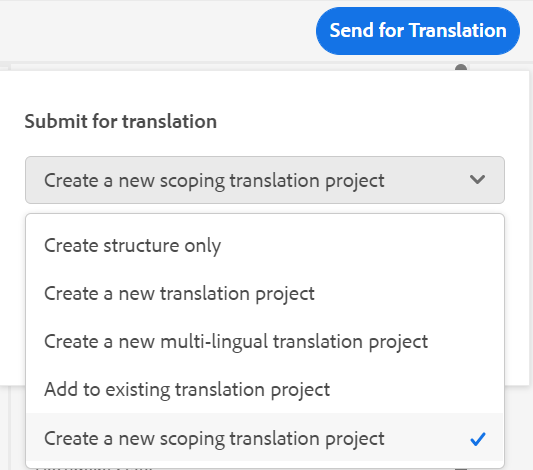 Scoping-Übersetzungsprojekt