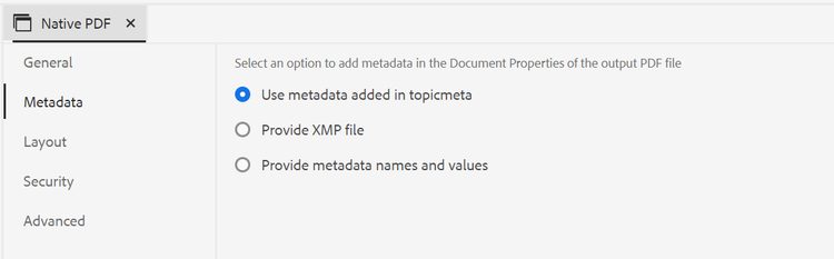 Metadaten-Registerkarte