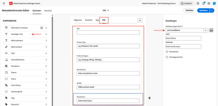 Hinzufügen der Registerkarte „PIM“
