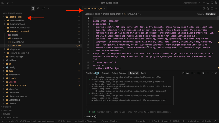 Überprüfen der installierten Kenntnisse